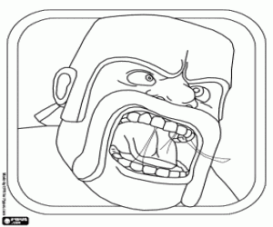 Video oyunu Clash Of Clans simgesi boyama