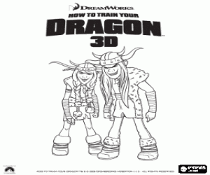 Vikingler kardeşler Thorston boyama