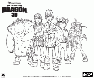 Vikingler çocuk grup boyama