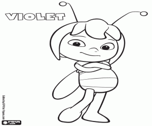 Violet, bir arı Buzztropolis boyama