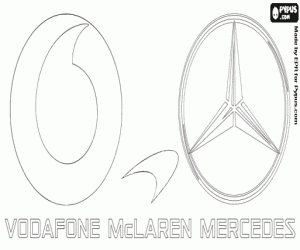 Vodafone McLaren Mercedes Logo boyama