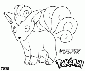 Vulpix, bir tilki Pokemon boyama