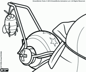 White Shadow'ın salyangoz kabuğu bir böcek ile boyama