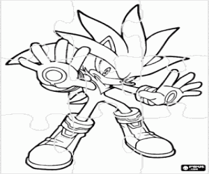 Yapboz Silver the Hedgehog boyama