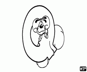 yaramaz küçük fare ile harf Q boyama