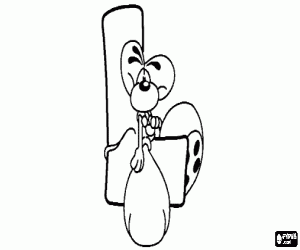 yaramaz küçük fare ile harf L boyama