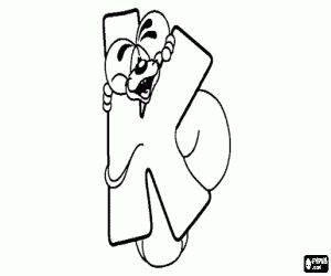 yaramaz küçük fare ile harf K boyama