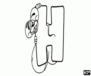 yaramaz küçük fare ile harf H boyama