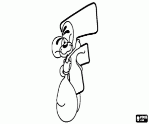 yaramaz küçük fare ile harf F boyama