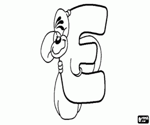 yaramaz küçük fare ile harf E boyama