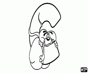 yaramaz küçük fare ile harf C boyama