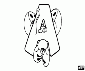 yaramaz küçük fare ile harf A boyama