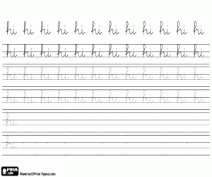 Yazma öğrenmek için HI boyama