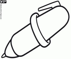 Yazmak için bir tükenmez kalem boyama