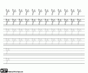 Yazmak için ZE hece boyama