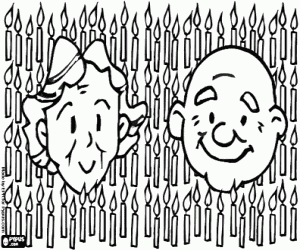 Yaşlı insanlar günün boyama