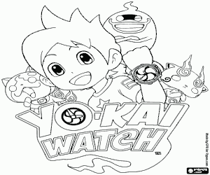 Yo-kai Watch, logo ve karakterler boyama