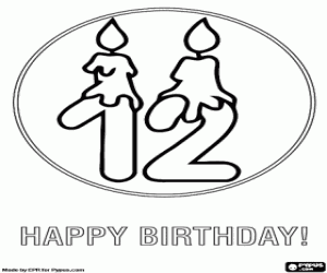 On iki yıl boyunca çok Tebrikler boyama