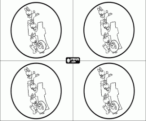 Dört yıl, doğum günü partisi boyama