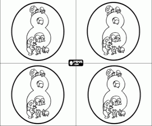 Sekiz yıl partisi için davetiye boyama