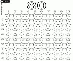 Yıldız ve numarası seksen boyama
