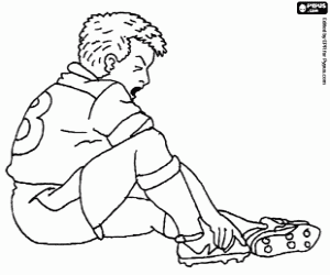 Zarar gören futbolcu boyama