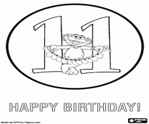 Zoe ve kalpleri ile onbir doğum günü boyama