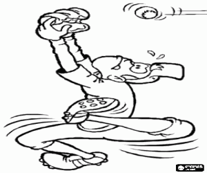 Çaba, beyzbol oyuncusu boyama