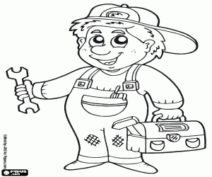 Çalışan bir araç kutusu ile boyama