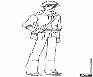 Çekici genç adam Blaine boyama