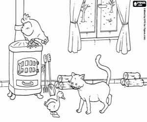 Çirkin ördek evinde reddetti boyama