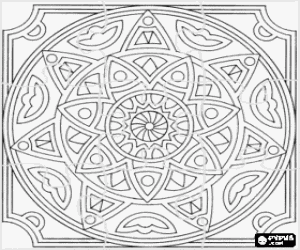 Çiçek'in mandala puzzle boyama