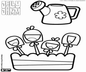 Çiçek ve Jelly Jamm sulama olabilir boyama