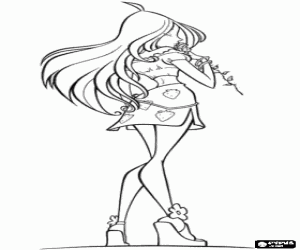 Çiçek peri Flora boyama