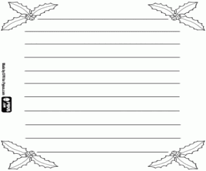 Çoban püskülü Noel için harfle boyama