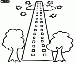 Çok yüksek bina gökdelen boyama