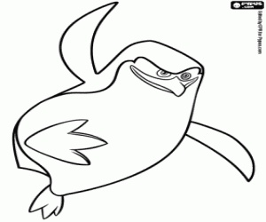 Önde gelen penguen Kaptan olduğunu boyama