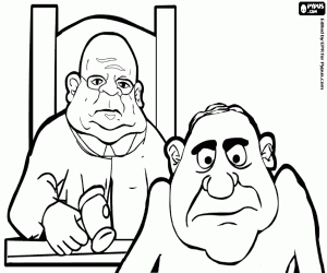 Öndeki yargıç suçlu boyama