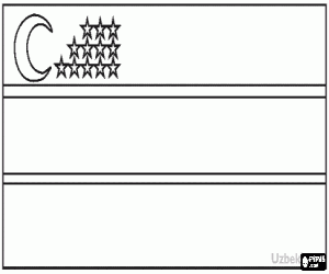 Özbekistan Bayrağı boyama