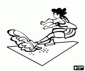 Üç adım atlama düşüş boyama