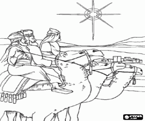 Üç papaz ve Develer Bethlehem boyama