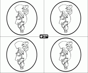Üç yıl doğum günü davetiyeleri boyama