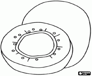 İki kivi, meyve boyama