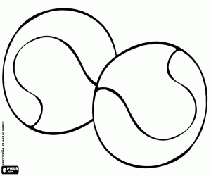 İki tenis topu boyama