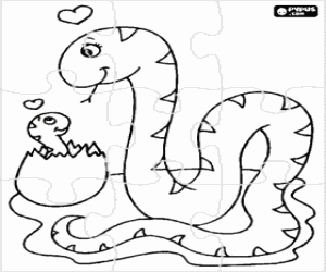 İki yılan, bir bulmaca boyama