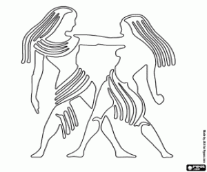 İkizler Burcu işareti boyama