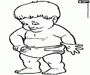 İlk adımlarını bir bebek boyama