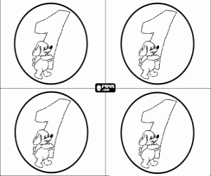 İlk doğum günü partisi boyama