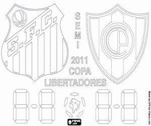 İlk yarı finale Libertadores 2011 boyama