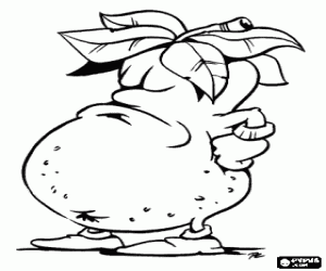 İnsanlaşmış patates boyama